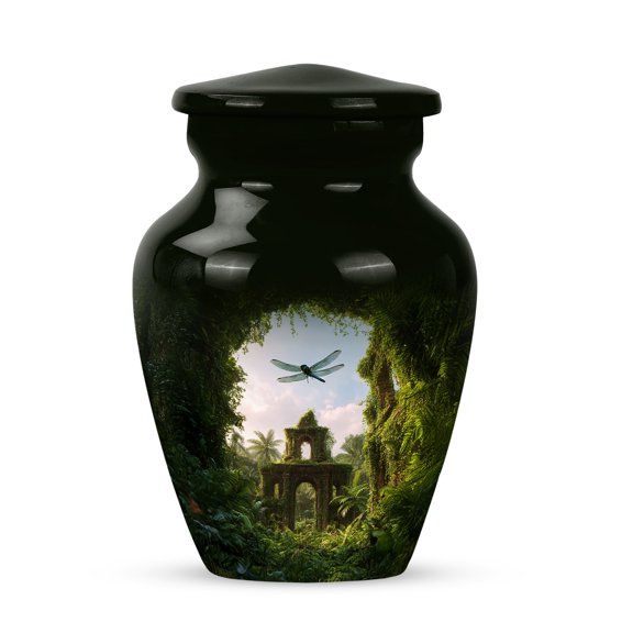 Remembrate Dragonfly Cremation Urns for Women and Men - Black Funeral Urns for Adult Ashes Men Keepsake - Burial Urn for Adult Daughter and Son 3 Inch - Decorative Tiny Urn