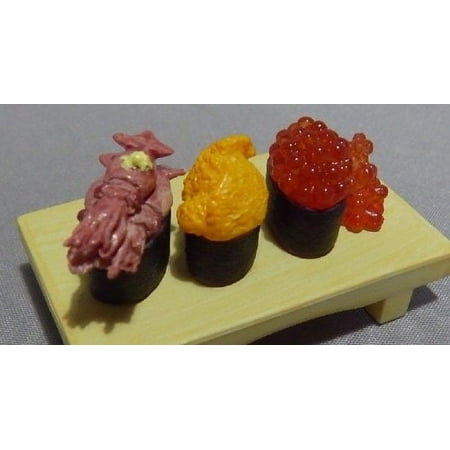 Rement Sushi Miniature Toy Display Figure #2 Gunkan Roll Set Uni Ikura