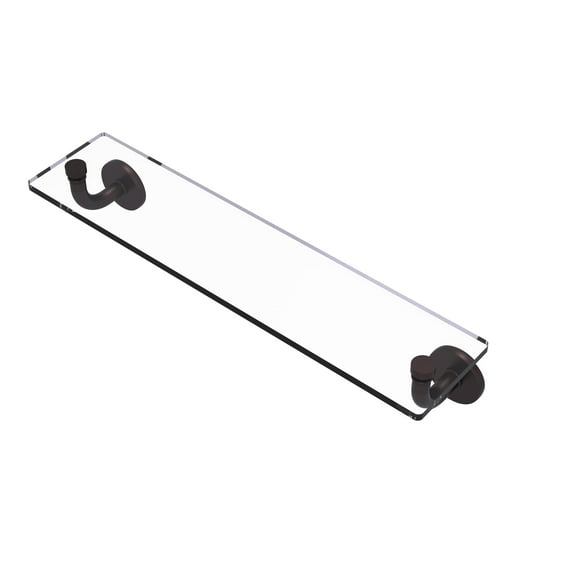 Remi Collection 22 Inch Glass Vanity Shelf with Beveled Edges