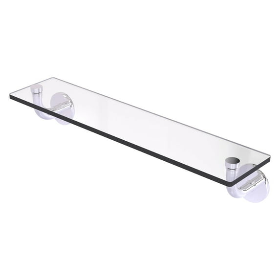 Remi Collection 22 Inch Glass Vanity Shelf with Beveled Edges