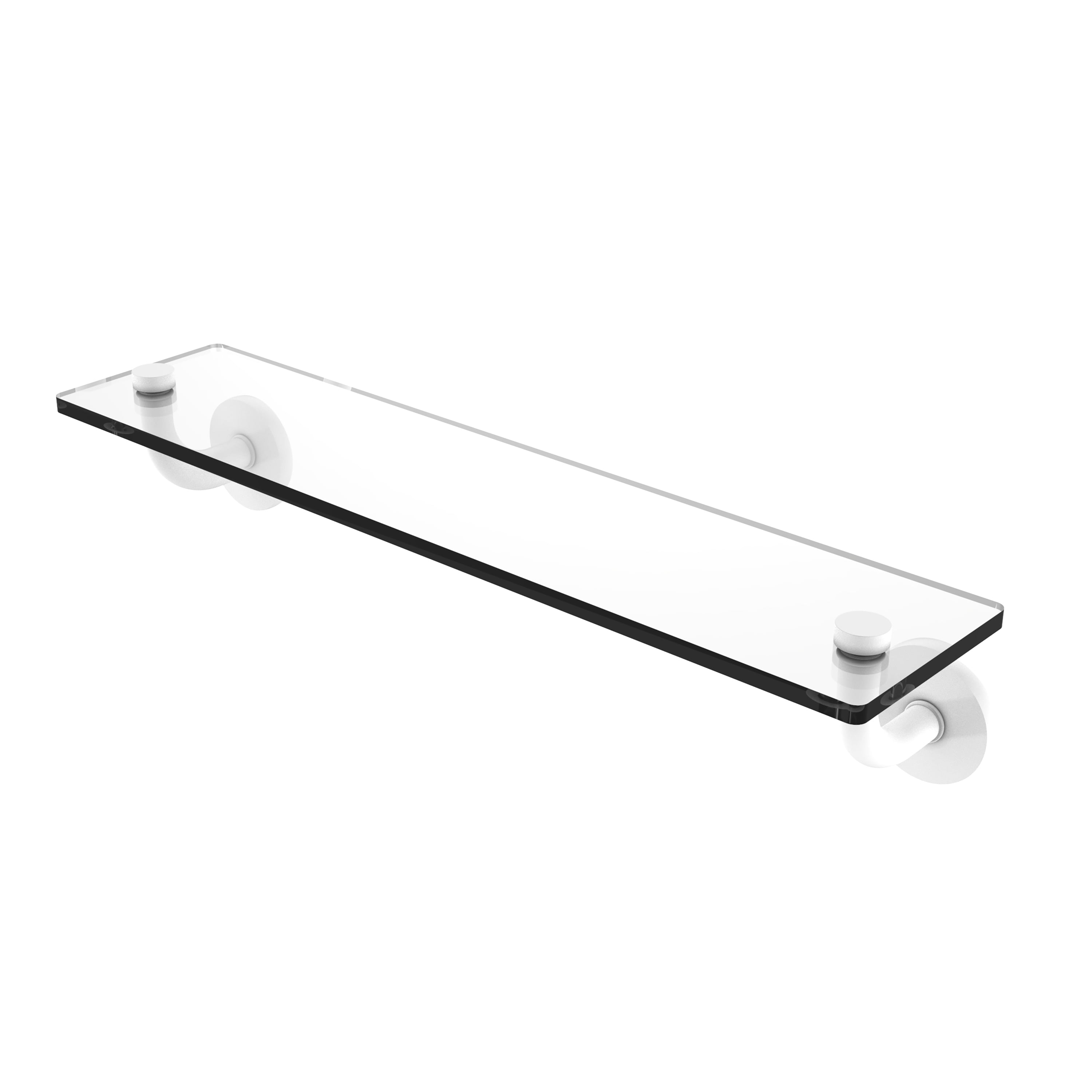 Remi Collection 22 Inch Glass Vanity Shelf with Beveled Edges