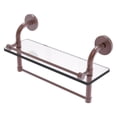 thumbnail image 1 of Remi Collection Gallery Glass Shelf with Towel Bar - Antique Copper / 16 Inch, 1 of 1
