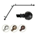 thumbnail image 1 of Remi Corner Window Single Curtain Rod 13/16" dia. 66-120 inches - Black, 1 of 1