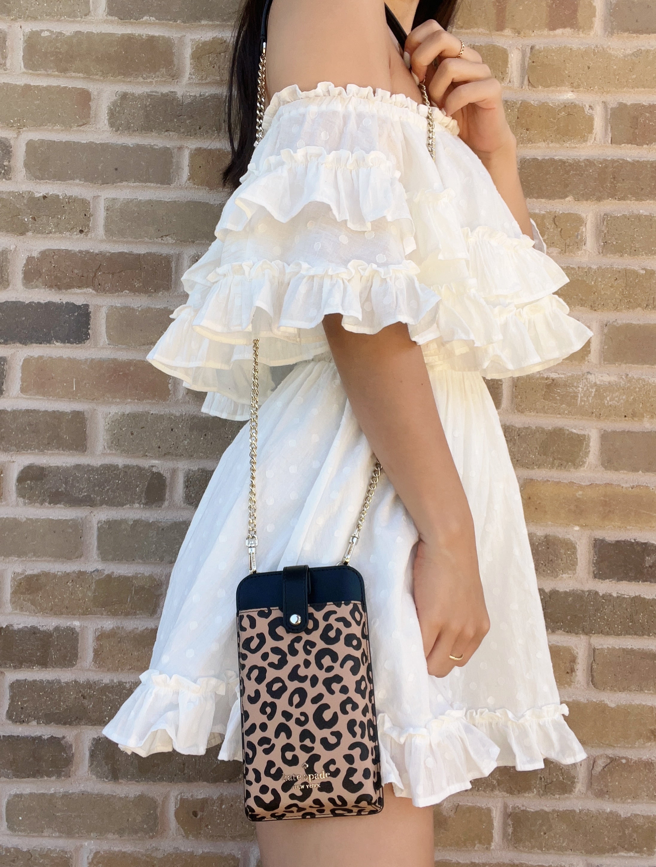 Remi Graphic Leopard Printed North South Phone Crossbody