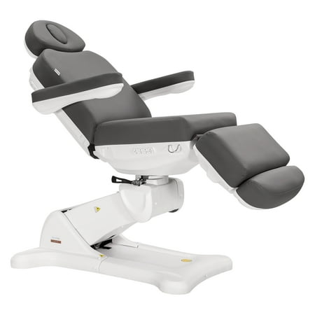 Remi II Electric Spa Treatment Table 4 Motors Massage Bed Memory Function Adjustable Height Fluffy Cushion, Spa Resort Salon Tattoo Equipment, Dark Grey