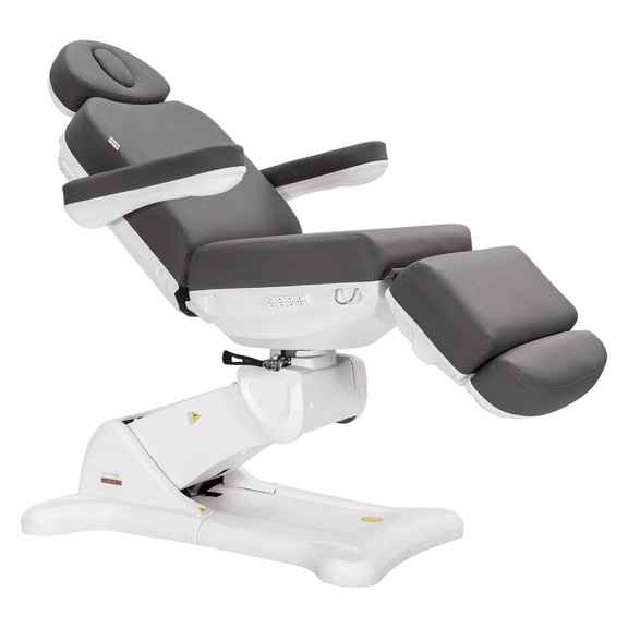 Remi II Electric Spa Treatment Table 4 Motors Massage Bed Memory Function Adjustable Height Fluffy Cushion, Spa Resort Salon Tattoo Equipment, Dark Grey