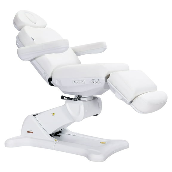 Remi II Electric Spa Treatment Table 4 Motors Massage Bed Memory Function Adjustable Height Fluffy Cushion, Spa Resort Salon Tattoo Equipment, White
