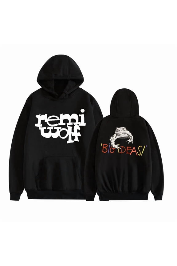 Remi Wolf Big Ideas Album Tour Merch Unisex Oversized Fleece Hoodie - Graphic Print Kangaroo Pocket Long Sleeve Casual Streetwear