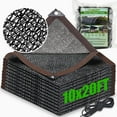 thumbnail image 1 of Remiawy Garden 55% Shade Cloth, 10 x 20ft Shade Cloth for Greenhouse Plants Outdoor, Sun Shade Cover Sunblock Net Black Mesh Tarp Fabric with Grommets for Patio Pergola Canopy Chicken Coop, 1 of 7