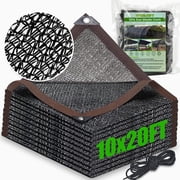 Remiawy Garden 55% Shade Cloth, 10 x 20ft Shade Cloth for Greenhouse Plants Outdoor, Sun Shade Cover Sunblock Net Black Mesh Tarp Fabric with Grommets for Patio Pergola Canopy Chicken Coop