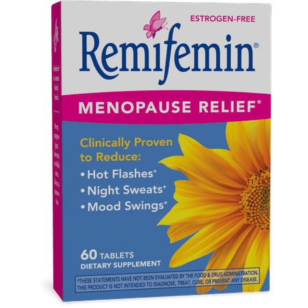 Remifemin Menopause Relief Tablets*, Estrogen-Free Supplement, 60 Count