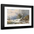 thumbnail image 1 of Remigius Adrianus van Haanen 18x14 Black Modern Framed Museum Art Print Titled - Winter Landscape (1869), 1 of 5
