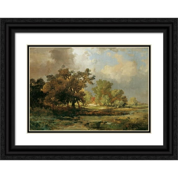 Remigius Adrianus van Haanen 18x14 Black Ornate Wood Framed Double Matted Museum Art Print Titled - Motiv Aus Oosterhout in Holland