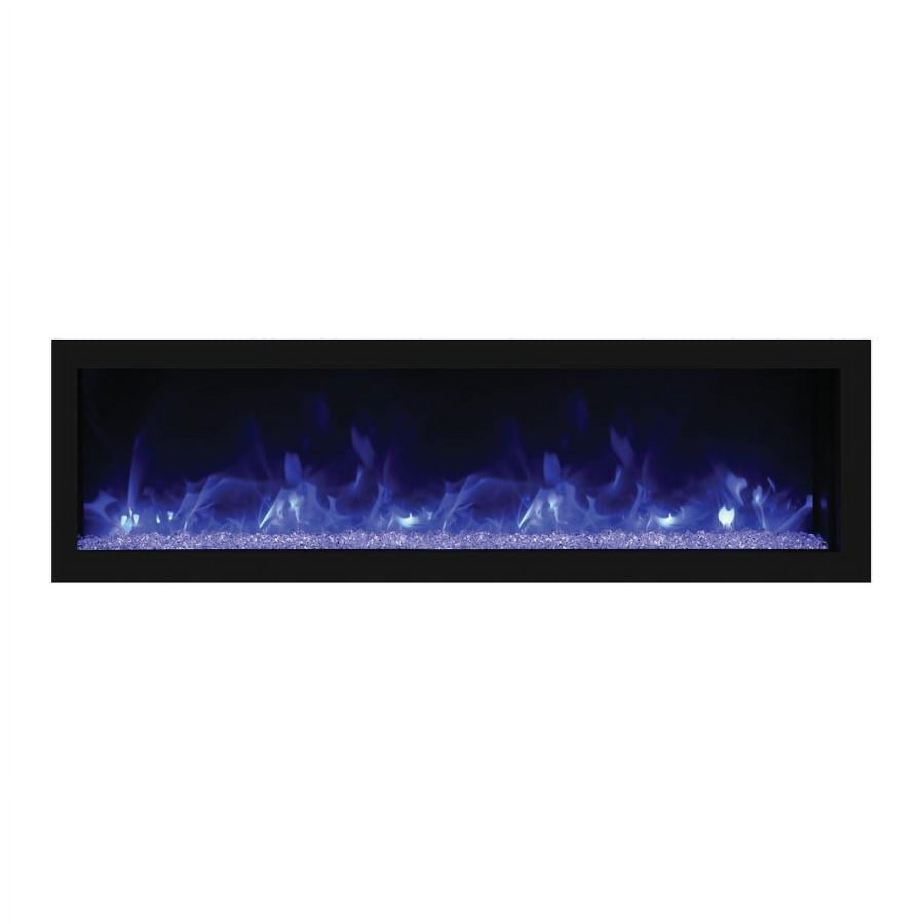 Remii 55" Deep Modern Metal Indoor or Outdoor Electric Fireplace in