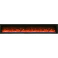 thumbnail image 1 of Remii WM-100-B 100 in. Basic Clean-Face Electric Built-in with Glass Black Steel Surround Fireplace, 1 of 2