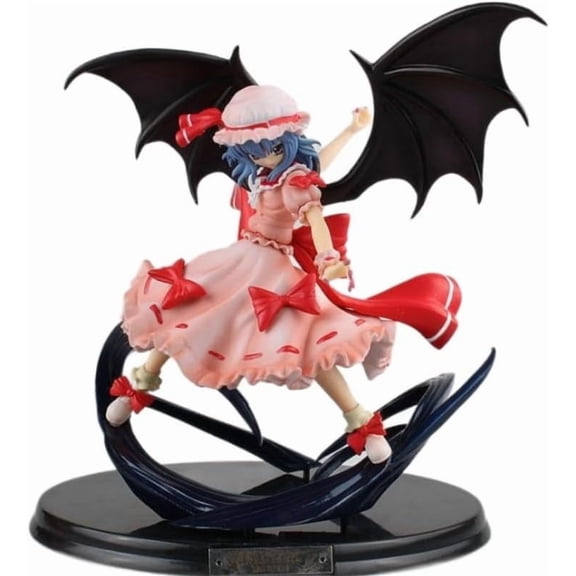 Remilia Figure, Standing Magic Gun Remilia Scarlet Anime Figures 22cm/8.7inch Handmade PVC Game Character Model Statue Collectible Craft Gift