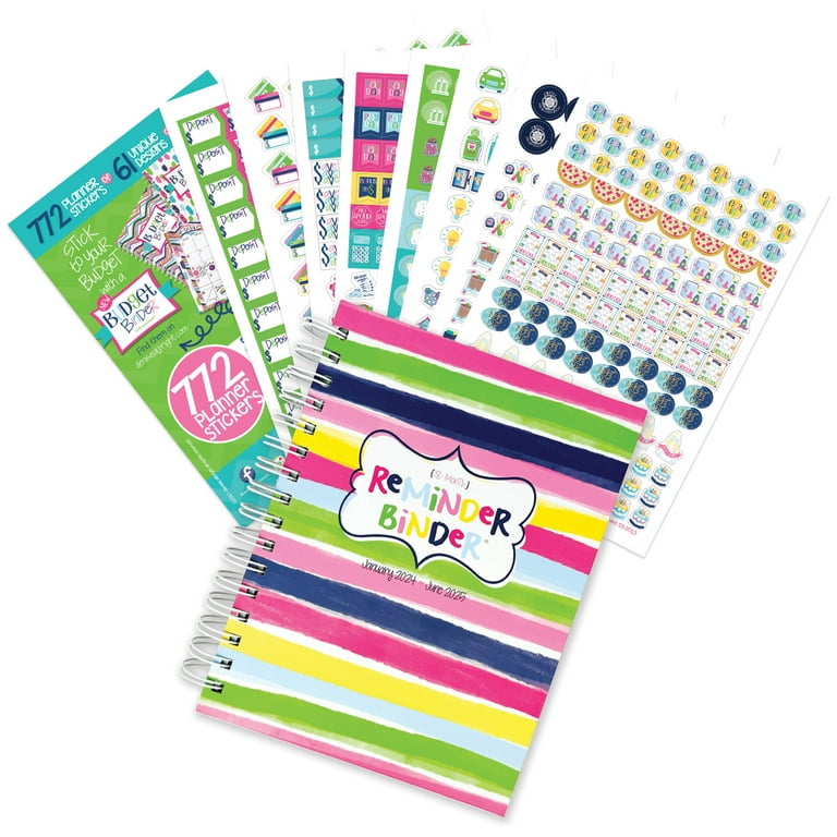 Reminder Binder® 2024-2025 Planner; 18-month Calendar with Budget Planner  Stickers (Ribbons) 