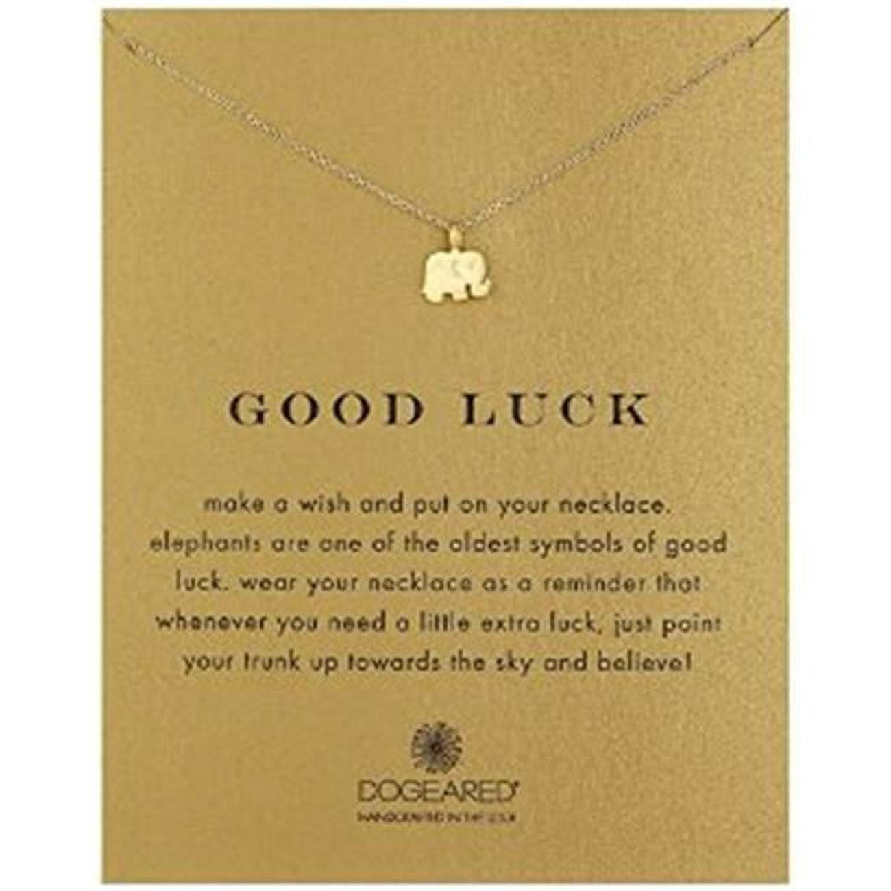 Reminder Good Luck Gold Plated Sterling Silver Elephant Pendant