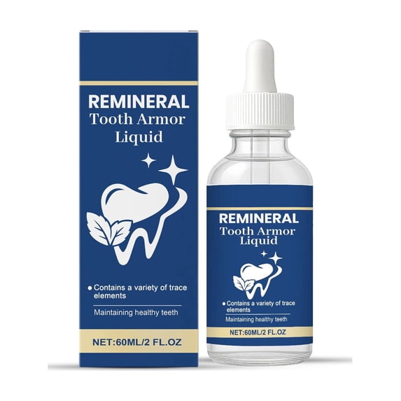 Remineral Tooth Armor Liquid 60ml Enamel Repair Care, Hydroxyapatite Toothpaste for Sensitive Teeth, Allantoin Formula for Gum Health, Daily Oral Care for Sensitive Teeth and Gums, Anti