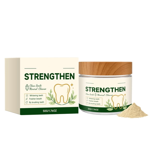 Remineralize Tooth Powder, 1.76 oz Fluoride-Free Oral Care with Xylitol, Calcium Carbonate & Spearmint, Paste-Free Daily Brushing Powder, for Whole Family