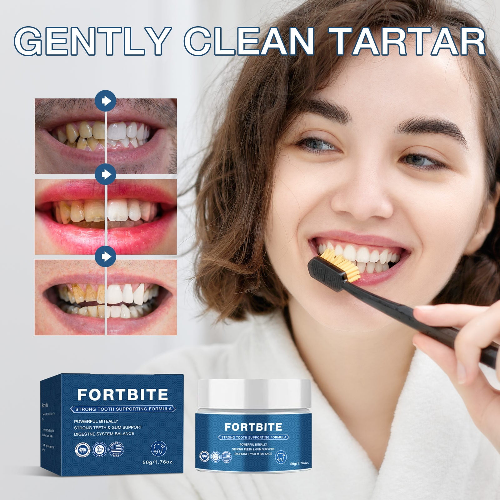 Remineralizing Tooth Powder Whiter Teeth Naturally Cleans, Heals