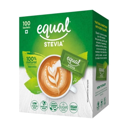 Remingo Stevia 100% Natural Sweetener | Sugar Free | Diabetic Friendly | Vegan Friendly | 100 Sachet | Pack of 1