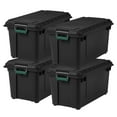 thumbnail image 1 of Remington 22 Gallon Black Plastic Storage Bin with Lid Tote, Plastic Storage Container with Lid, 4-Pack, 1 of 13