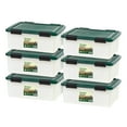 thumbnail image 1 of Remington® 30 Qt. Plastic Storage Bins with Sealed Lids, Clear Gasket Box, Airtight Containers 6Pk, 1 of 9