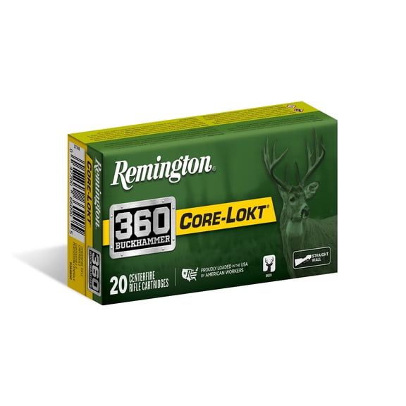 Remington Core-Lokt, 360 Buckhammer, 180 gr, Soft Point Core Lokt, 2400 fps, 20 Count