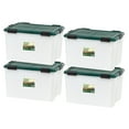 thumbnail image 1 of Remington® 74 Qt. Plastic Storage Bins with Sealed Lids, Clear Gasket Box, Airtight Containers 4Pk, 1 of 9
