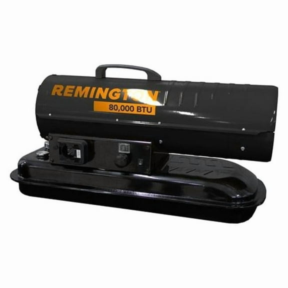 Remington 80000 BTU Battery Operated Diesel Forced Air Heater with Thermostat - Battery Not Included