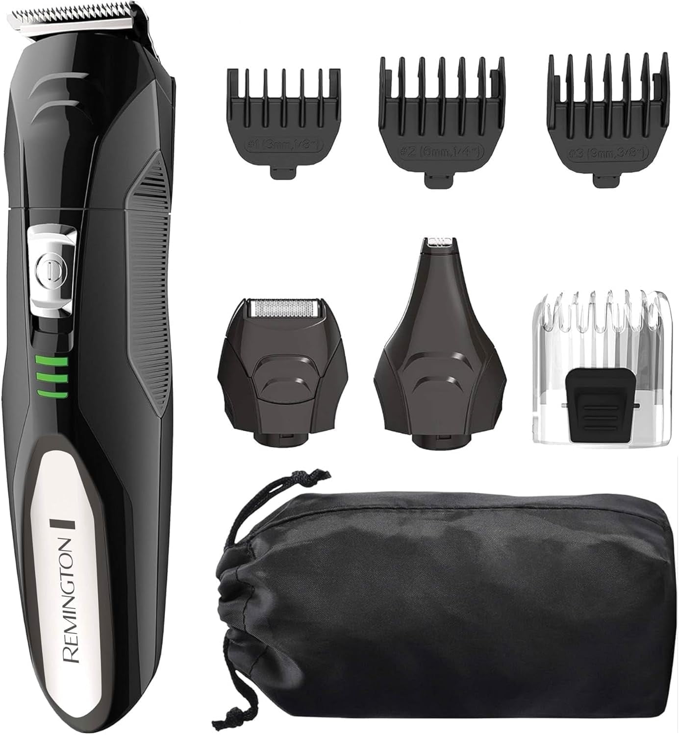 Remington All-in-One Lithium Powered Grooming Kit, 8-Piece Beard, Hair, and Stubble Trimmer Set, PG6022