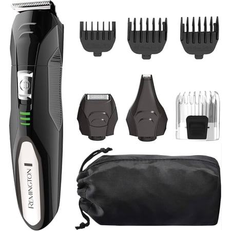 Remington All-in-One Lithium Powered Grooming Kit, 8-Piece Beard, Hair, and Stubble Trimmer Set, PG6022