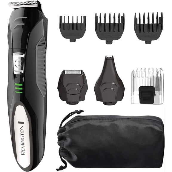 Remington All-in-One Lithium Powered Grooming Kit, 8-Piece Beard, Hair, and Stubble Trimmer Set, PG6022