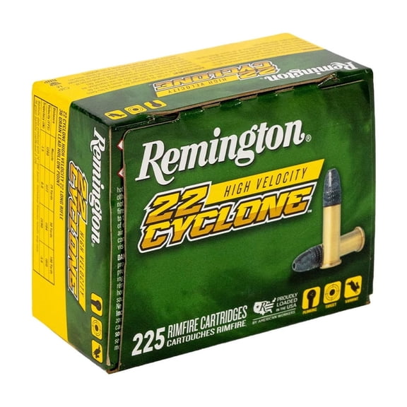 Remington 22 Cyclone, 22 LR, 36 gr, Lead Hollow Point, 1270 fps, 225 Count