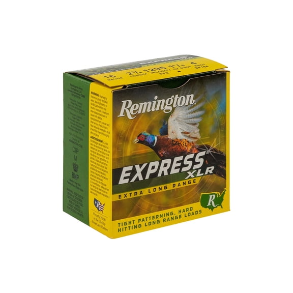 Remington Express Extra Long Range, 16 ga, 4 Shot, 2-3/4 in, 1 1/8 oz, 1295 fps, 25 Count