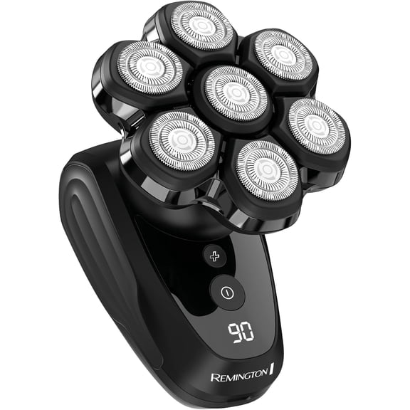 Remington Balder MAX Head Shaver for Bald Men, 7-Head Flexing Rotary Shaving System, Cordless Wet & Dry Head Razor, Waterproof, 70-Min Runtime, Rechargeable