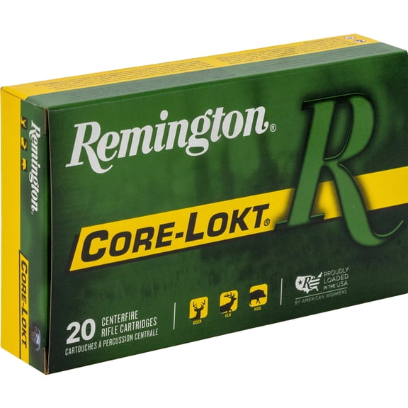 Remington Core-Lokt, 30-06 Springfield, 180gr, Pointed Soft Point Core Lokt, 2700fps, 20 Count