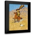 thumbnail image 1 of Remington, Frederic 11x14 Black Modern Framed Museum Art Print Titled - The Buffalo Signal, 1 of 5