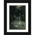 thumbnail image 1 of Remington, Frederic 11x14 Black Ornate Wood Framed with Double Matting Museum Art Print Titled - Indian Fire God-The Going of the Medicine-Horse, 1 of 4