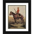 thumbnail image 1 of Remington, Frederic 12x14 Black Ornate Wood Framed with Double Matting Museum Art Print Titled - Cavalryman, 1 of 4