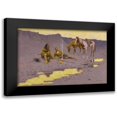thumbnail image 1 of Remington, Frederic 14x11 Black Modern Framed Museum Art Print Titled - A New Year on the Cimarron, 1 of 5
