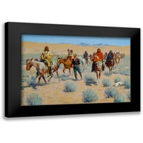 Remington, Frederic 14x11 Black Modern Framed Museum Art Print Titled - Missing