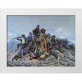 thumbnail image 1 of Remington, Frederic 14x12 White Modern Wood Framed Museum Art Print Titled - The Last Stand, 1 of 4