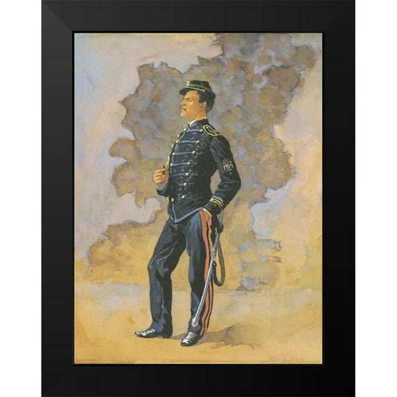 Remington, Frederic 15x18 Black Modern Framed Museum Art Print Titled - Lieutenant-Engineer Battalion-Mexican Army