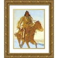 thumbnail image 1 of Remington, Frederic 20x24 Gold Ornate Wood Framed with Double Matting Museum Art Print Titled - Detail The Snow Trail, 1 of 4