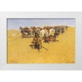 thumbnail image 1 of Remington, Frederic 32x23 White Modern Wood Framed Museum Art Print Titled - An Old Time Plains Fight, 1 of 4