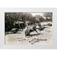 thumbnail image 1 of Remington, Frederic 32x23 White Modern Wood Framed Museum Art Print Titled - How the Horses Died for Their Country at Santiago, 1 of 4