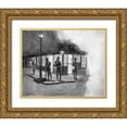 thumbnail image 1 of Remington, Frederic 32x26 Gold Ornate Wood Framed with Double Matting Museum Art Print Titled - Illinois Natl Guards Picket In Streets Of Chicago, 1 of 4