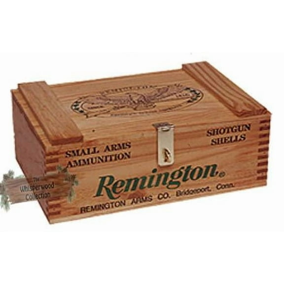 Remington Handcrafted Pine Shell Box, 250 Count, Lockable, 14-1/2" x 9-1/2" x 5"